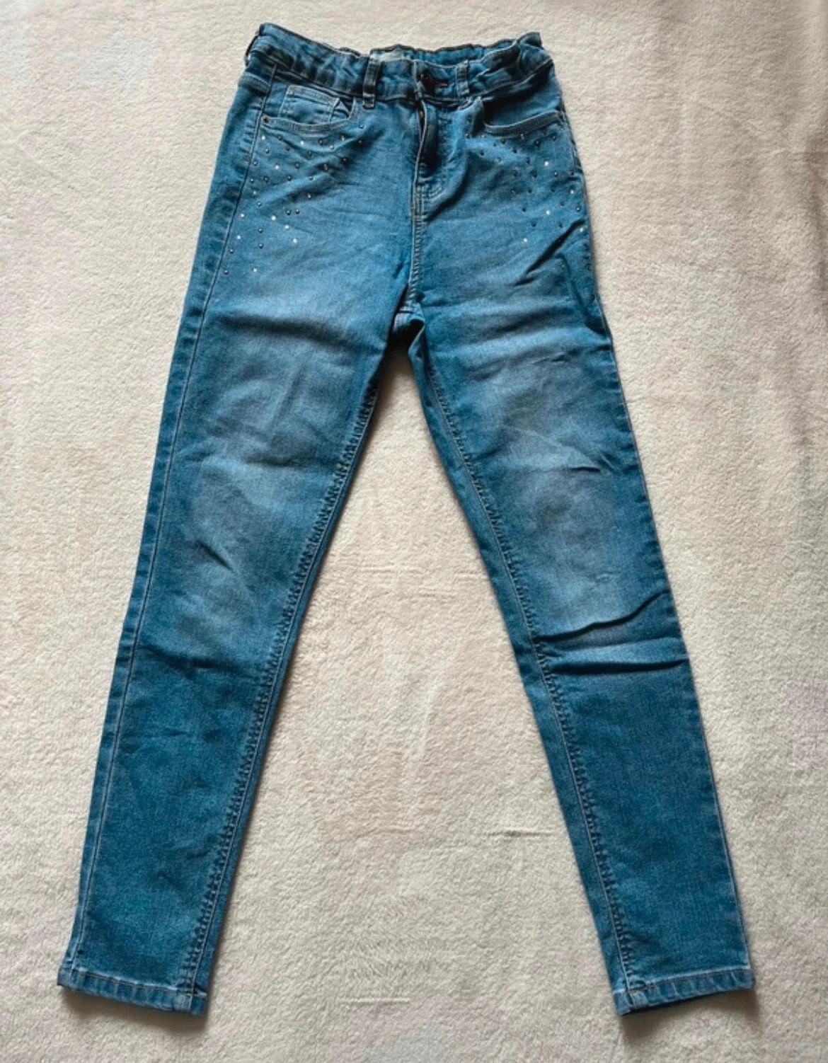 jean fille 12 ans kiabi – super skinny avec détails strass 👖